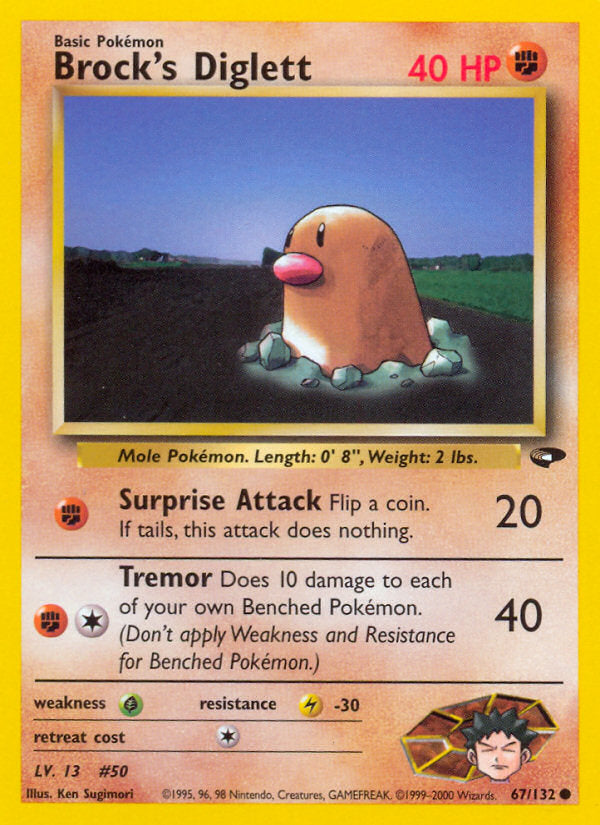 Gym Challenge Brock's Diglett #67/132 unlimited